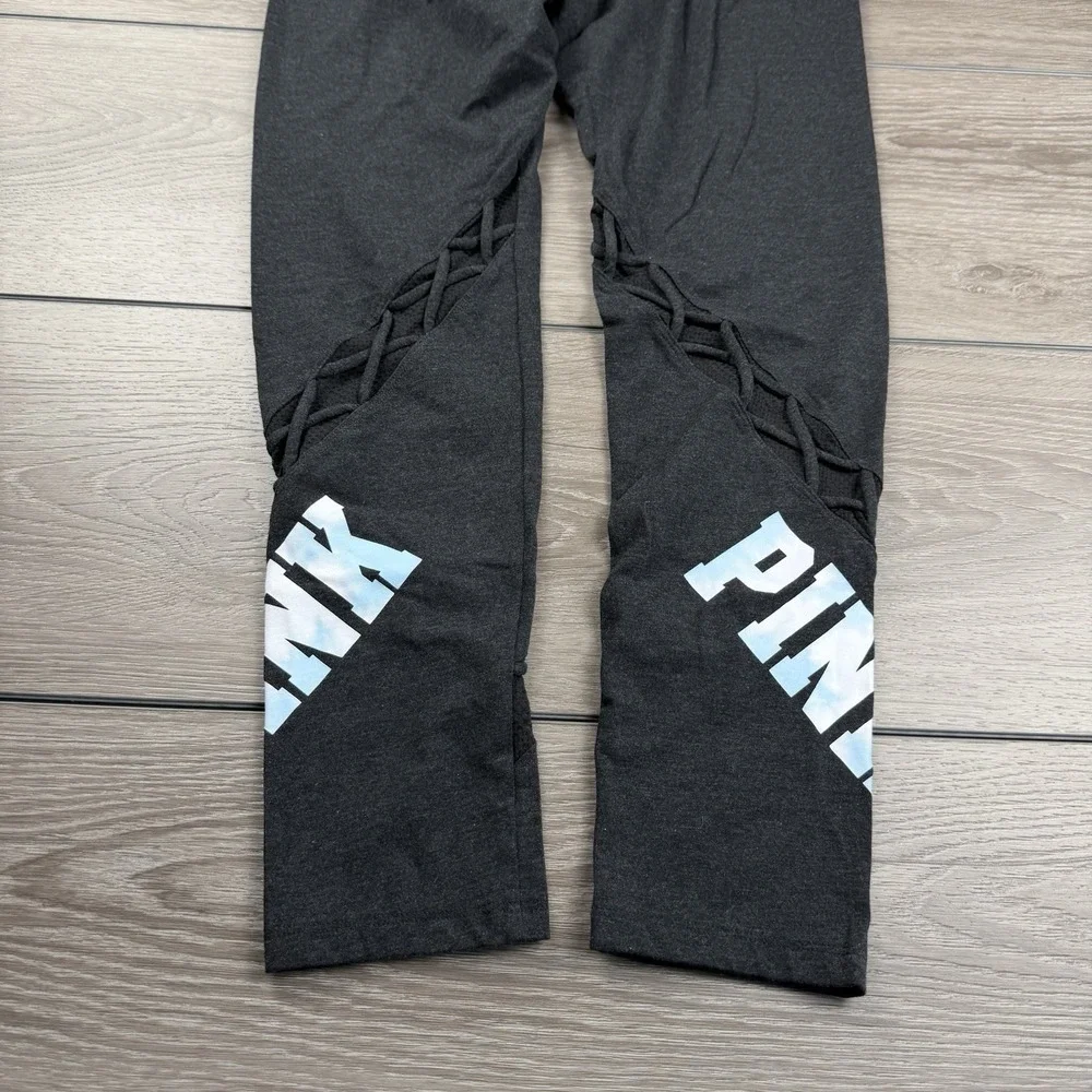 Victorias Secret Pink Women's Yoga Athletic Leggings Grey Size Large‎